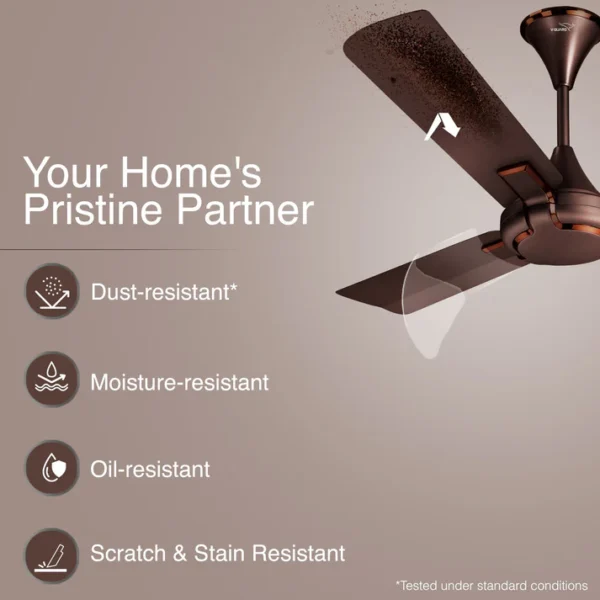 1200MM CEILING FAN GLADO PRIME VX ELEGANCE BROWN MATTE V-GUARD - Image 6