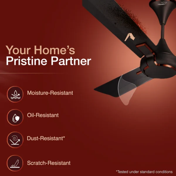 1200MM CEILING FAN GLADO PRIME VX CHOCO BROWN MATTE V-GUARD - Image 7