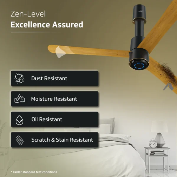 1200MM CEILING FAN INSIGHT-G CHOCO GOLD WOOD V-GUARD - Image 7
