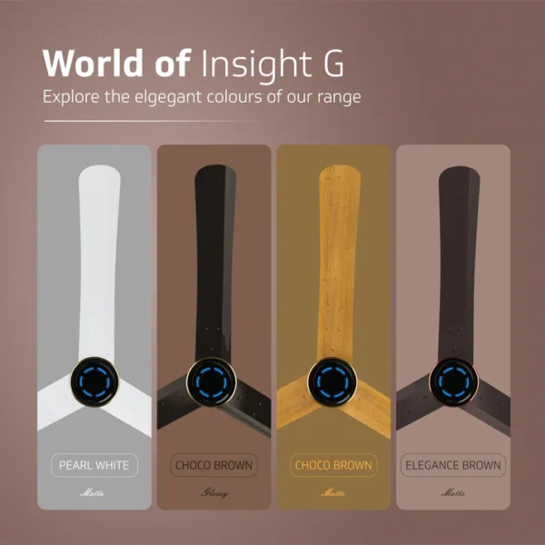 1200MM CEILING FAN INSIGHT-G ELEGANCE BROWN MATTE V-GUARD - Image 2