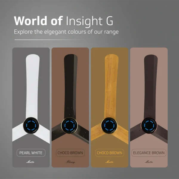 1200MM CEILING FAN INSIGHT-G BLOSSOM WHITE MATTE V-GUARD - Image 2