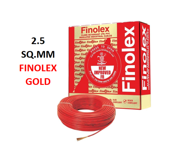 2.5 SQMM 90 MTR HOUSE WIRE FINOLEX GOLD
