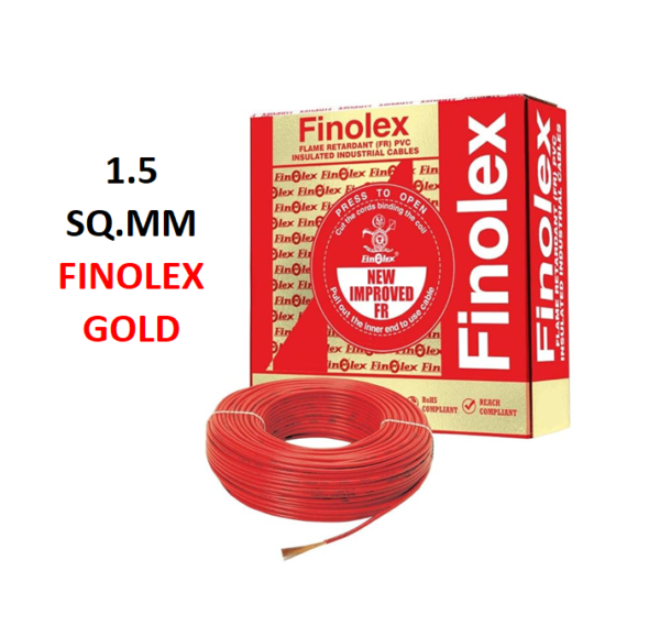 1.5 SQMM 90 MTR HOUSE WIRE FINOLEX GOLD