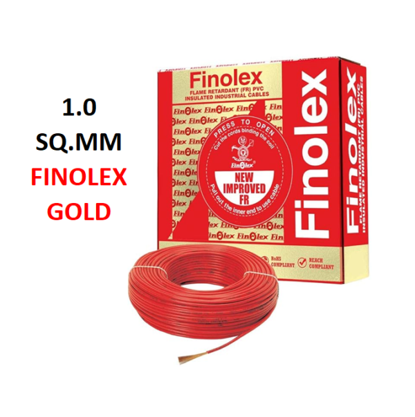 1.0 SQMM 90 MTR HOUSE WIRE FINOLEX GOLD